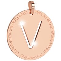 Pendant Rebecca Woman My World Alphabet in Bronze BWRPRV22 - BWRPRV22